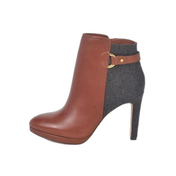 Antonio Melani Leather / Wool Two Tone Color Block Bootie Size 8 - Picture 1 of 6